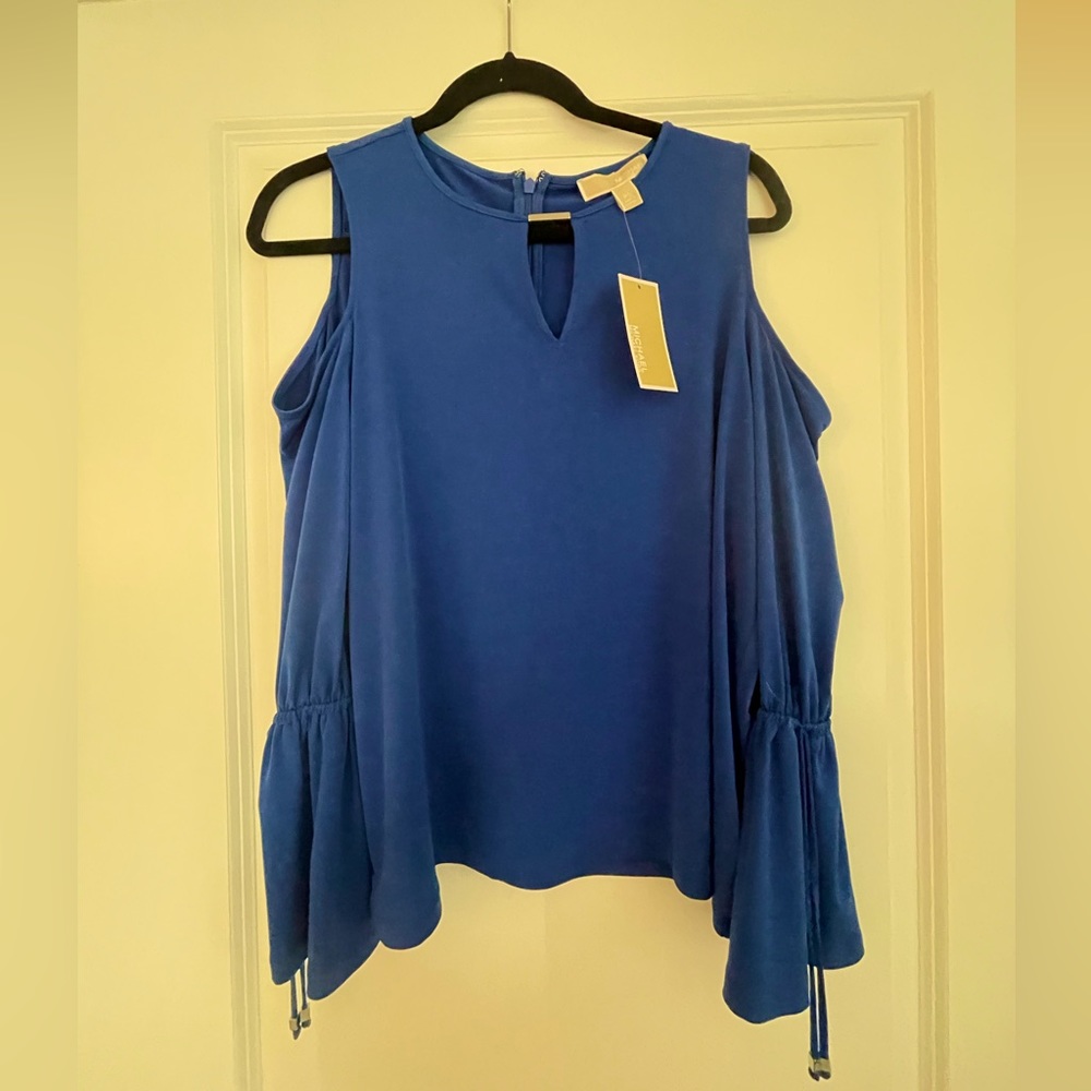 MICHAEL Michael Kors Royal Blue long sleeve top, Petite L.